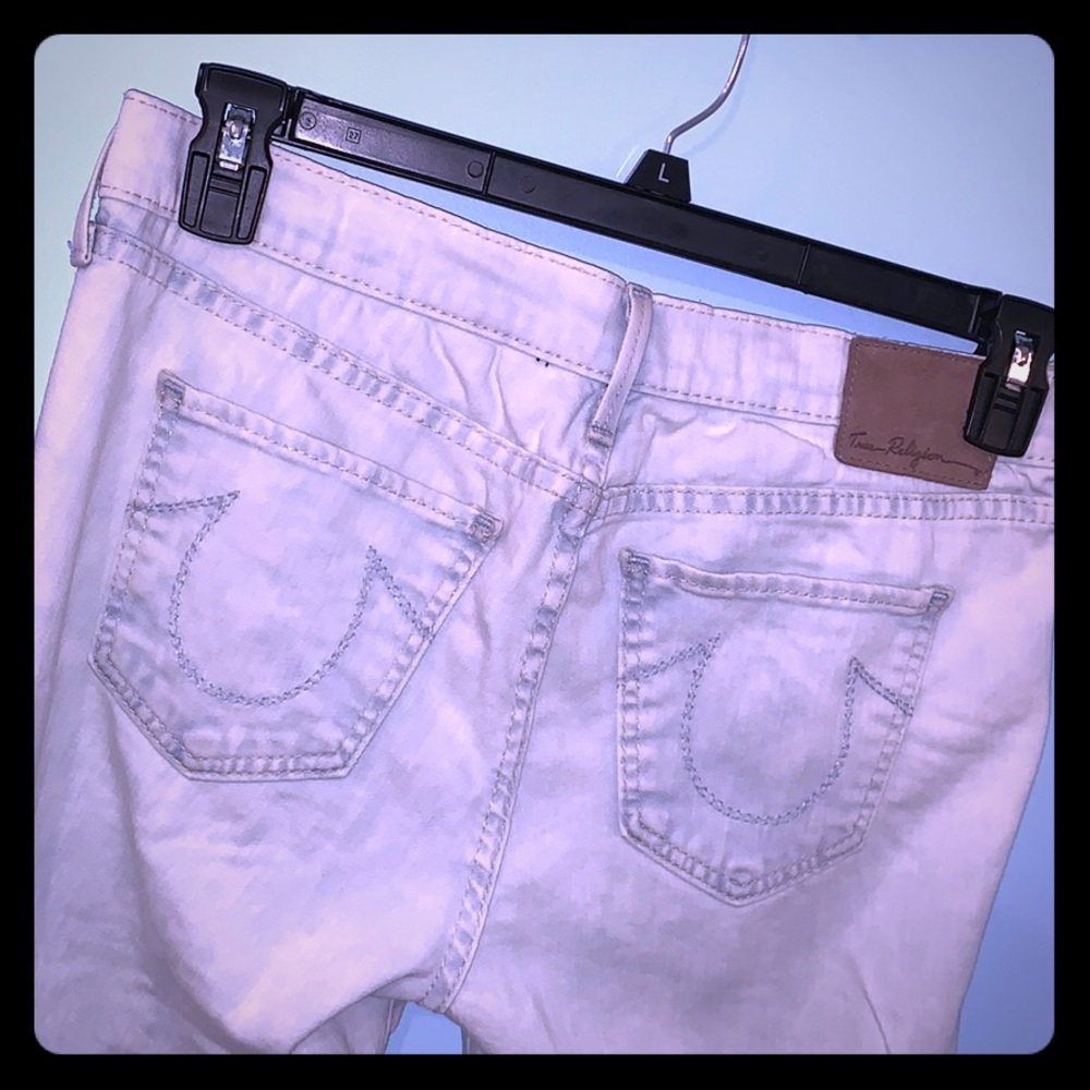 True Religion cropped jeans white wash Size 31